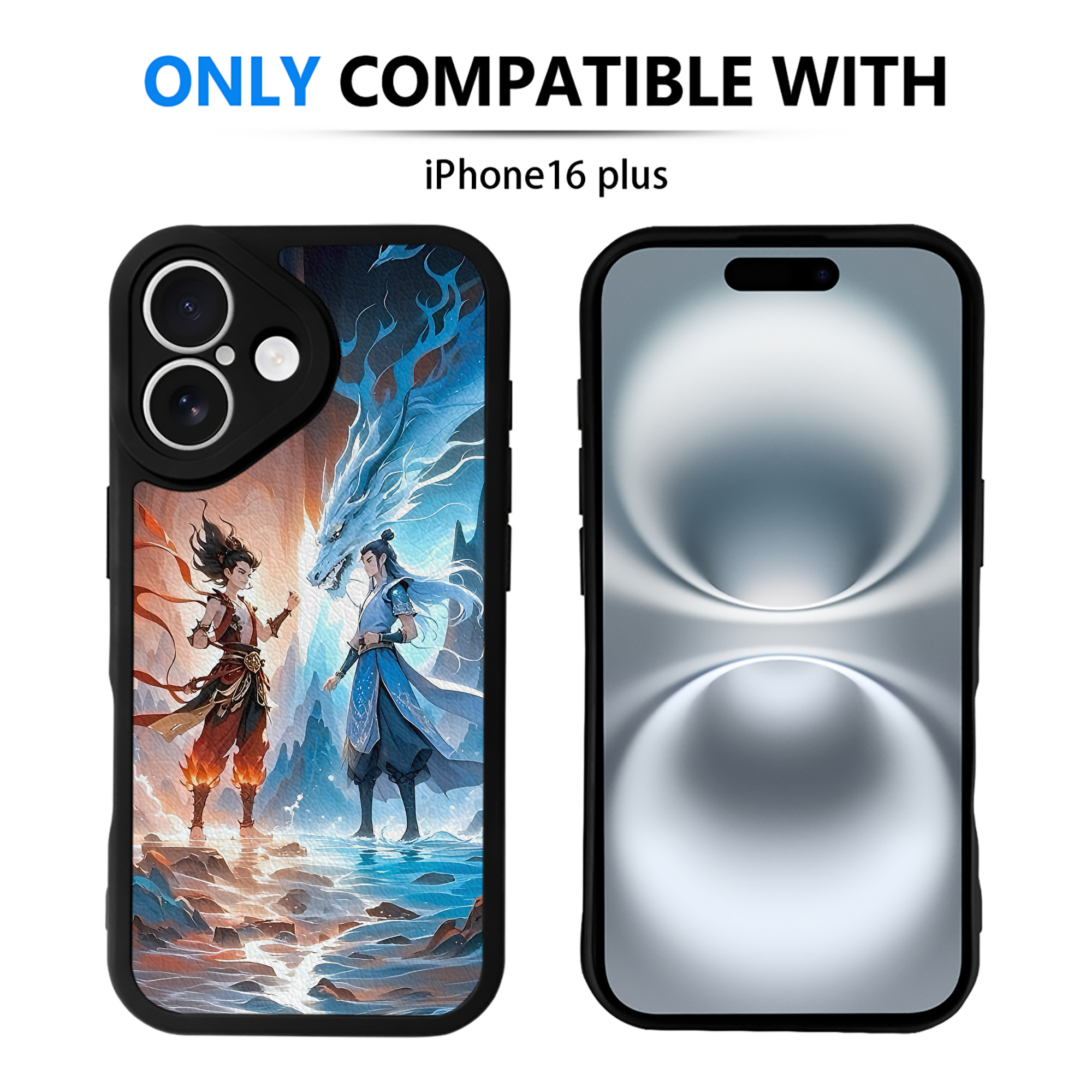 （画像用） Ne Zha 2 ナタ 魔童の大暴れ 【iPhone 16シリーズ対応】シリコンスマホケース（レザー調） 材質：シリコン